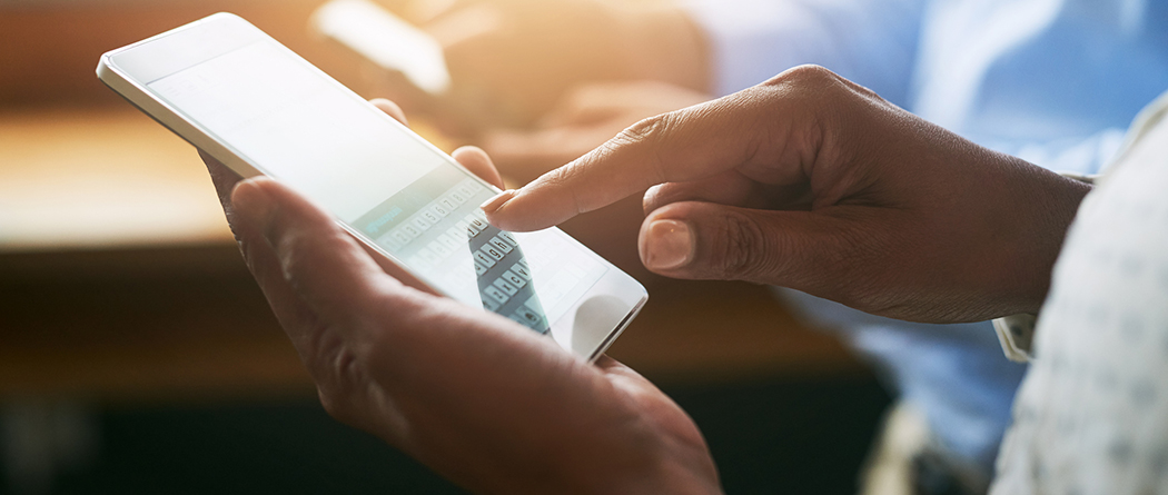 Woman texting on a mobile device