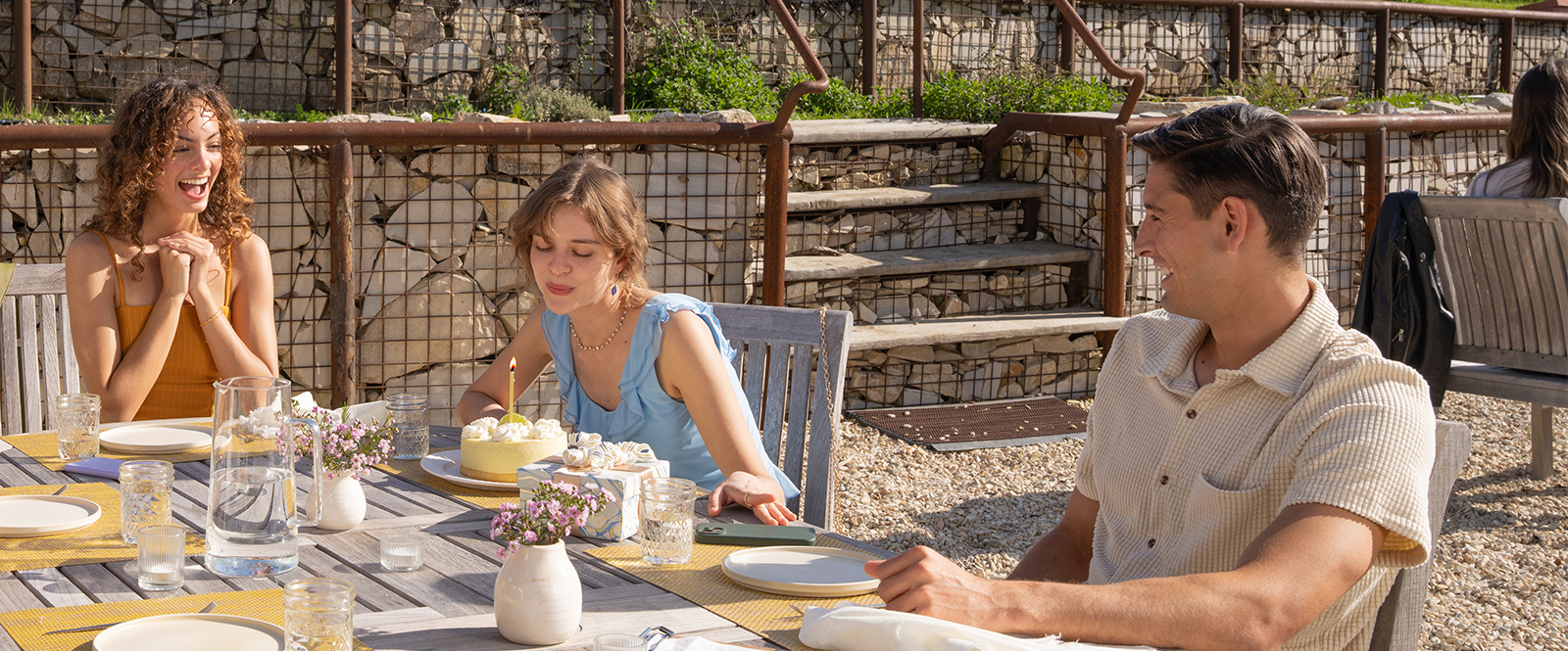 An outdoor birthday party